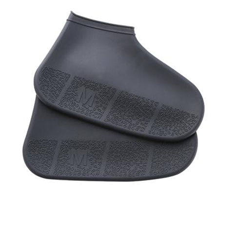 Praktische Silikon Wasserdichte Schuh Abdeckung unisex Schuhe Protektoren Regen Stiefel für drinnen draussen Regnerischen Tage Schuh Abdeckung Zubehör: Schwarz / L