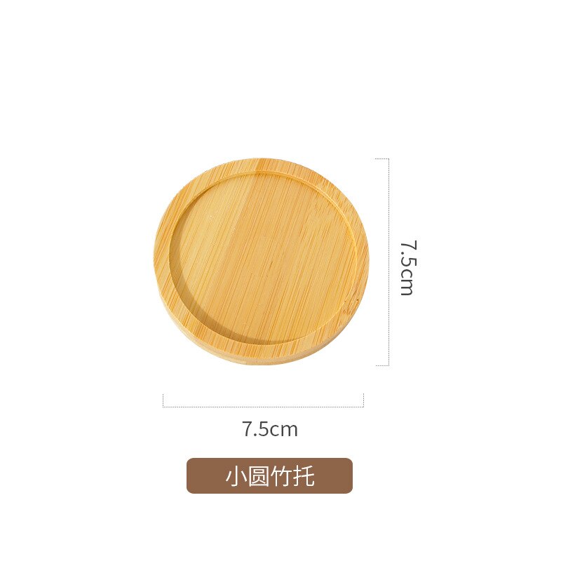 Kleine Duurzaam Hout Planter Pot Trays Bloempot Rek Sterke Vrijstaande Bonsai Holder Home Garden Indoor Display Plant Stand: Succulents7.5cm