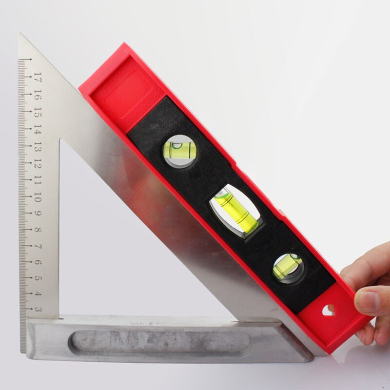 3 Bubble Spirit Level Bubble Ruler Magnetic ABS Shell Vertical Horizontal 45 Degree Bubble Level Measuring Instrument Tool Top