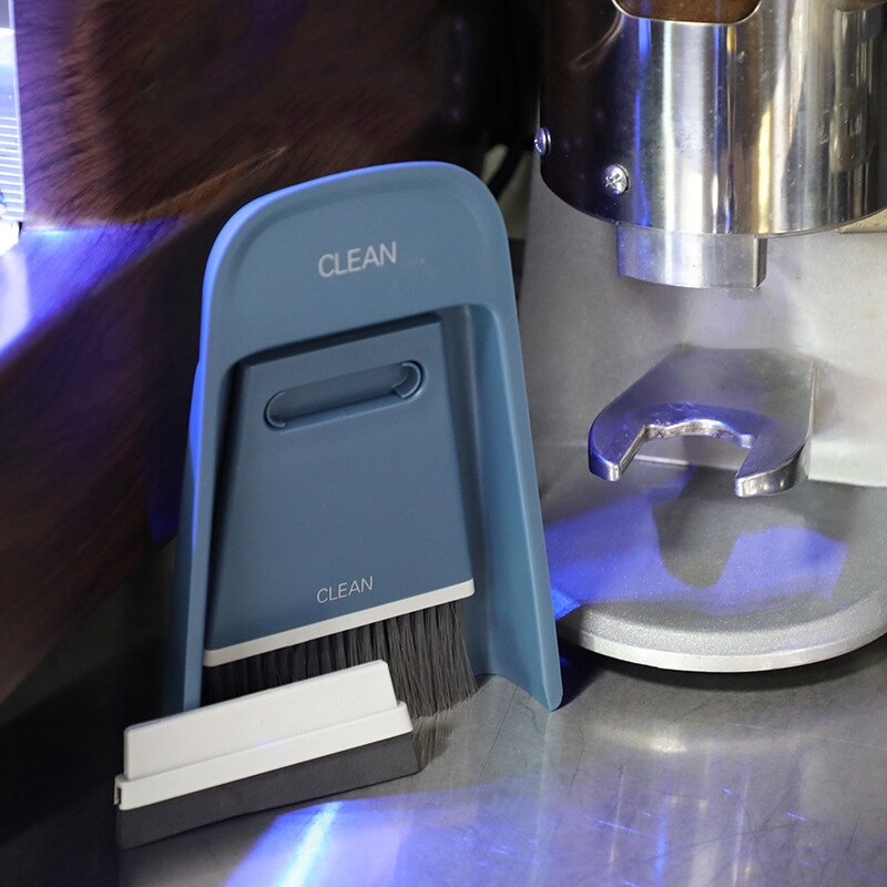 Coffee Grinder Powder Cleaning Brush Coffee Machine Brush Mini Bar Counter Brush Combination of Broom and Dustpan