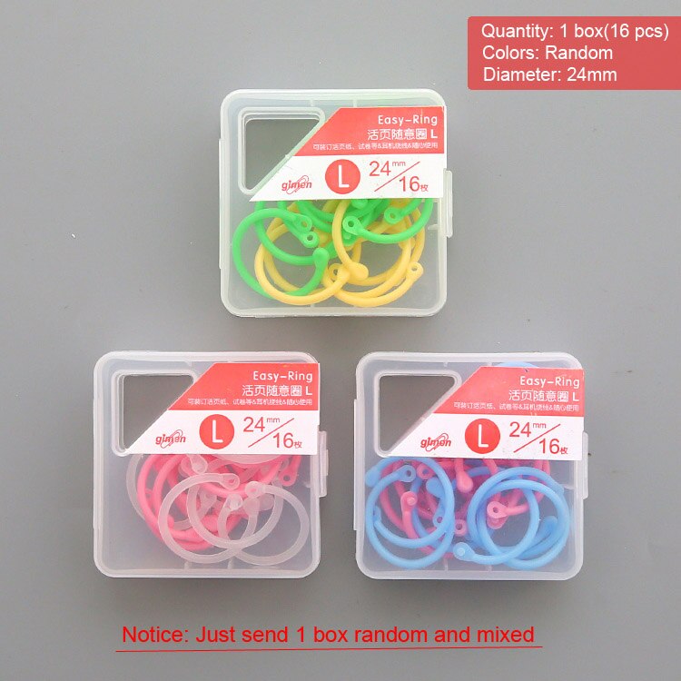 Kreative Süssigkeit Farbige Einfach Ring Papier Skizze Hinweis Buch verlieren Blatt Bindemittel Multi-funktion Kreis Kalender Keychain Schlüssel Ring: L