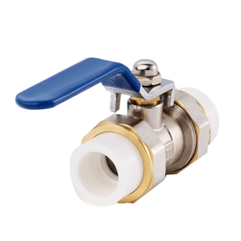 Brass PPR Ball Valve Heat Fusion Plumbing Fitting Double Union Socket Live Connect DN20
