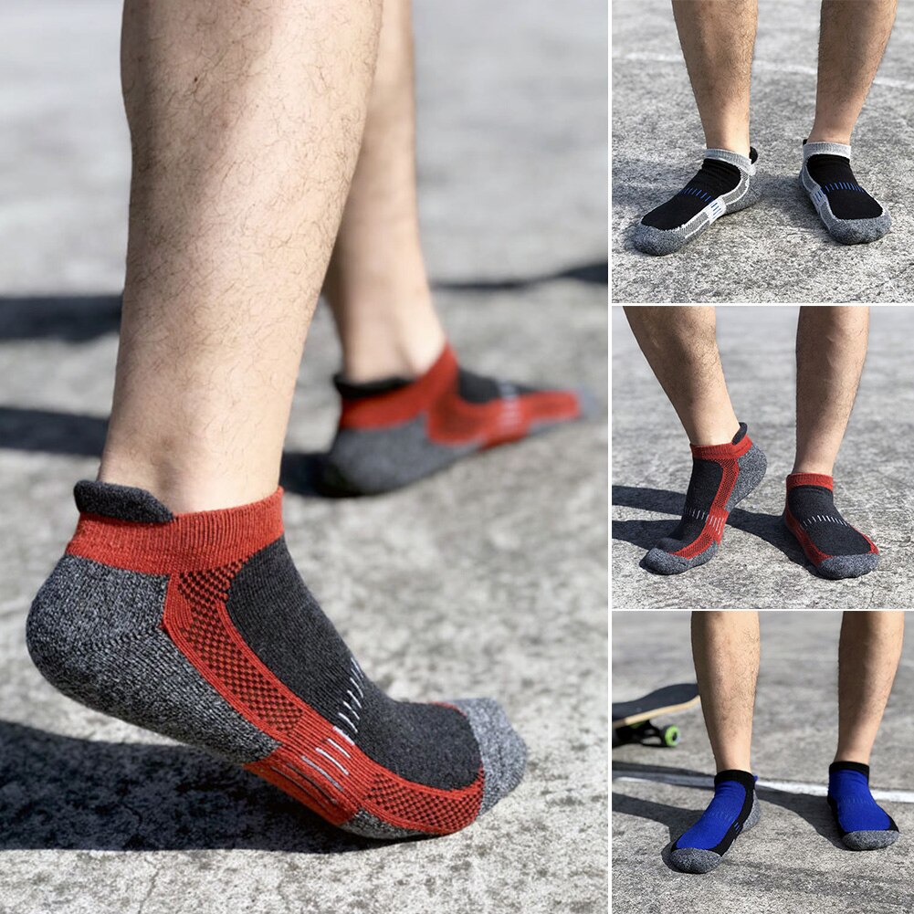 5 paar sportsokken heren lente herfst katoenmix sokken zweetabsorberend antislip enkel sportsokken