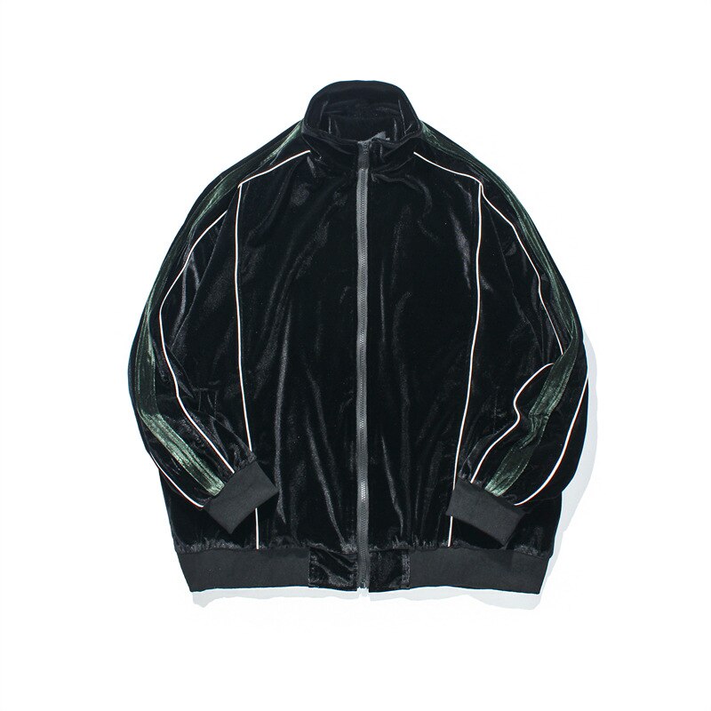2021 New BF Style giacca da uomo coppia moda Casual sport Stand colletto cappotto allentato: Black / M