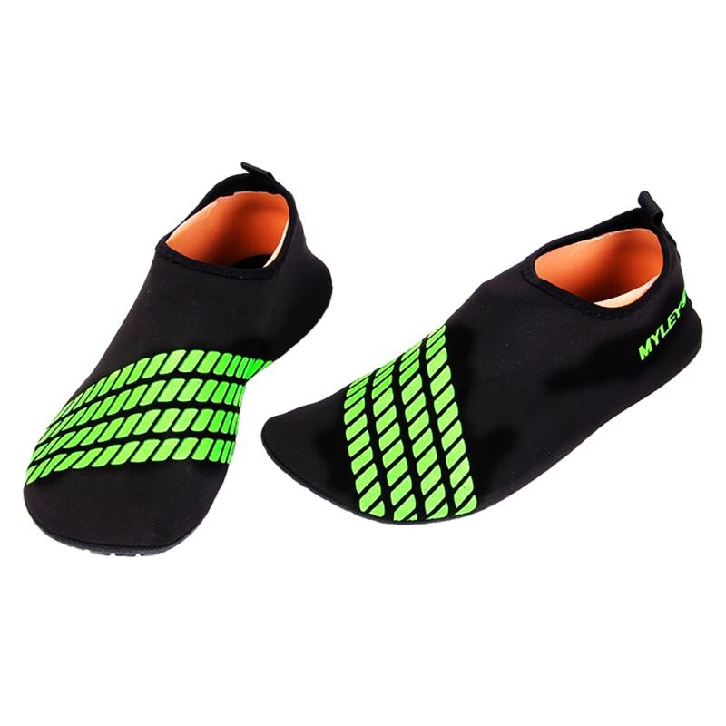 Verão esporte sandálias de pele calçados praia meias ao ar livre homens descalços sapatos aqua água meias: Verde do exército / M