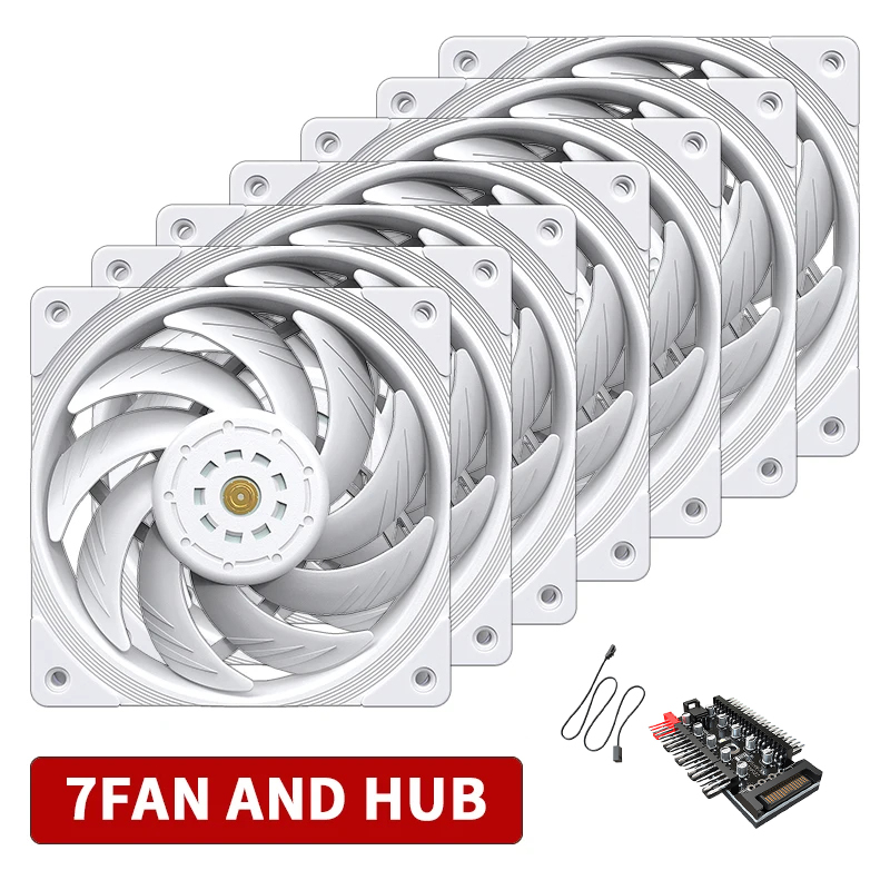 TEUCER T30 CPU Cooler Fan 2150RPM 4PIN PWM 12cm Computer Case Cooling System Fan S-FDB Bearing Silent PC Gamer CPU Cooler 120mm