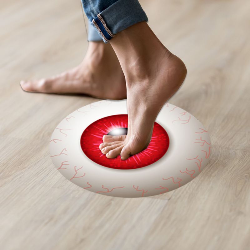 3D Ghost House Stairs Floor Eye Decals Removable Scary Wall Stickers Art Mural Halloween Decorations