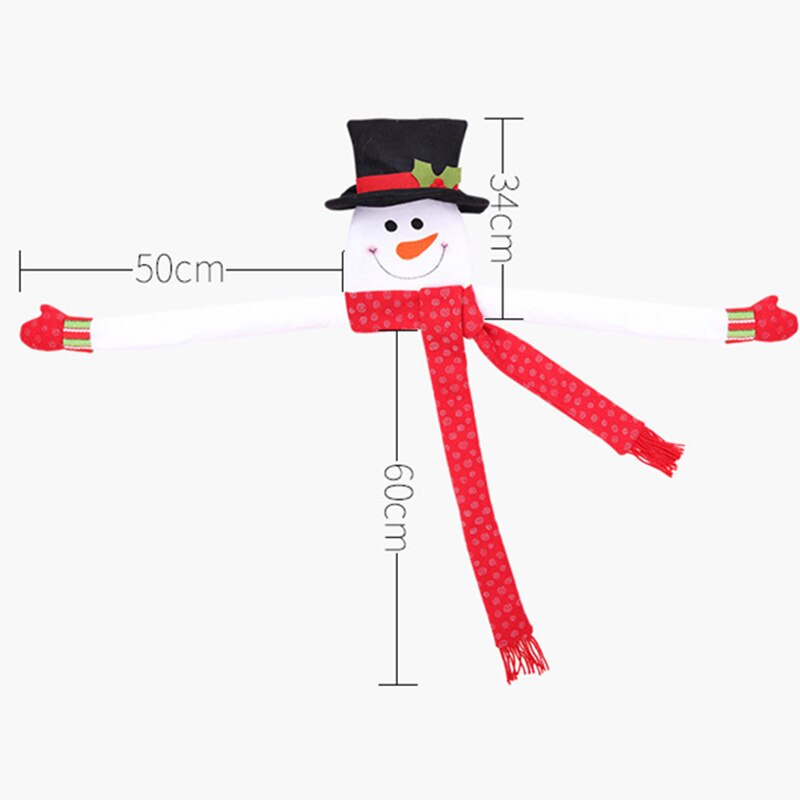 Julgran snögubbe taggiga träd dekoration juldagen hatt träd topp dekoration