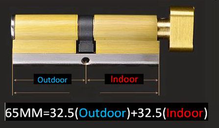 High performance safety door lock mul t lock cylinder brass cylinder lock: 65 32.5 32.5