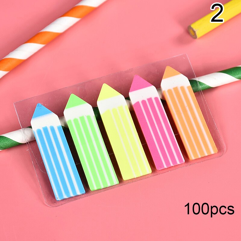 1 Set Fluorescent Colored Post-it Note Memo Pad Lovely Sticky Paper Post It Note School Office Supplies: 2