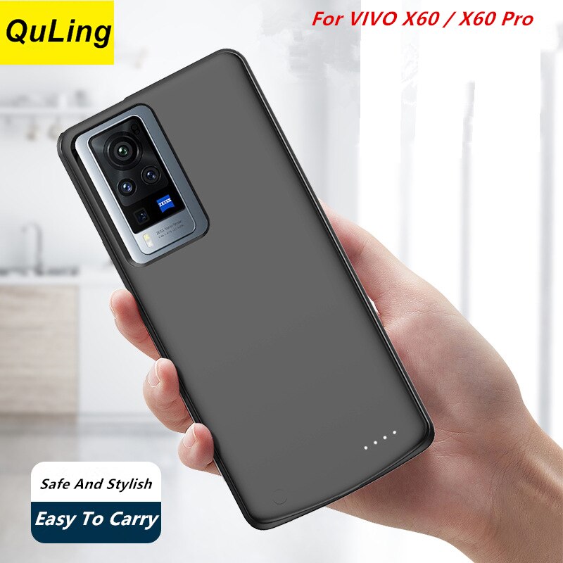 QuLing 6800 Mah para VIVO X60 X60 Pro funda de batería cargador de batería del Banco de potencia para VIVO X60 Pro de la caja de la batería
