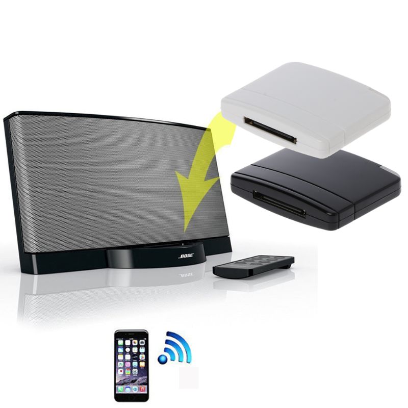 Adaptador receptor de Audio y música A2DP, Bluetooth, 30 Pines, soporte de altavoz para iPod, iPhone X6HA