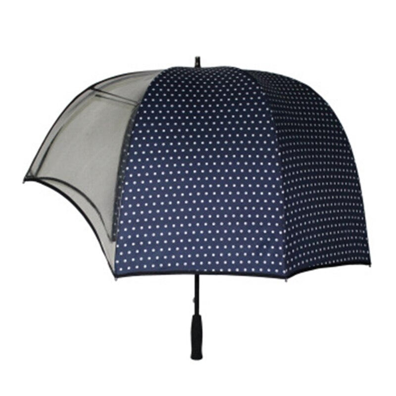 Winddicht Helm Vormige Dome Paraplu, Paar Dome Parasol, Vibrerende Helm Reverse Hoed Transparante Golf Paraplu: 8YY901291-Y-BL