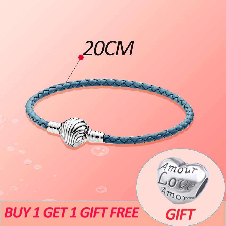 buy 1 get 1 free 925 Sterling Silver summer charm shell Bracelets "Suitable For Women wear DIY ": PAB012-21