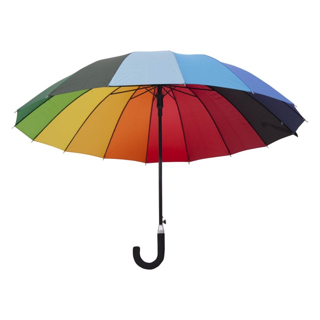 Large Umbrella Uv Sun-Block Waterproof Windproof 25 ”Size Rainbow Pattern BiggbrellaMen Women Umbrella