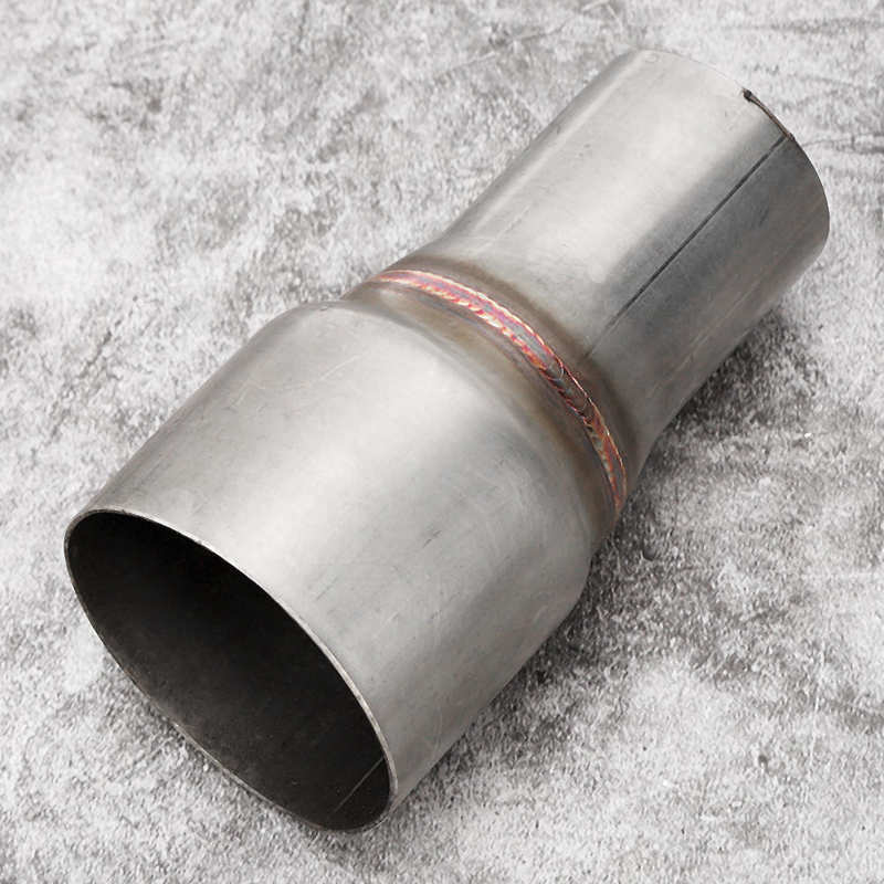 63mm/2.5in to 45mm/1.75in 304 Stainless Steel Exhaust Reducer Connector Pipe Standard Straight Coupler Tube with Hole