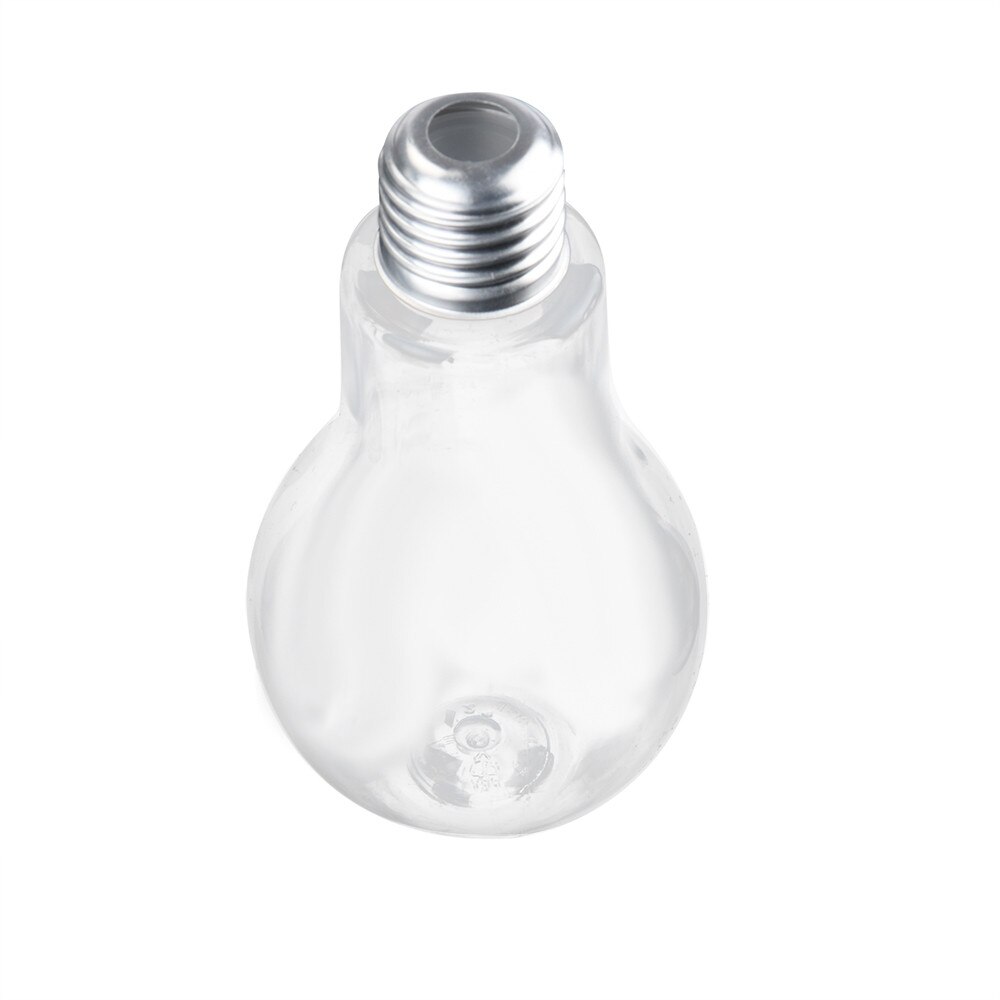 Plastic Light Bulb Shaped Bottle Brief Leak-proof Drink Cup Water Bottle Milk Juice Party Decor Bottles #50g: 500ML