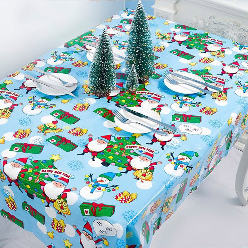 Mode Xmas Tafelkleed Pvc Waterdicht Oilproof Kerstversiering Keuken Eetkamer Tafelkleed Rechthoek Afdrukken Tafel Dekken