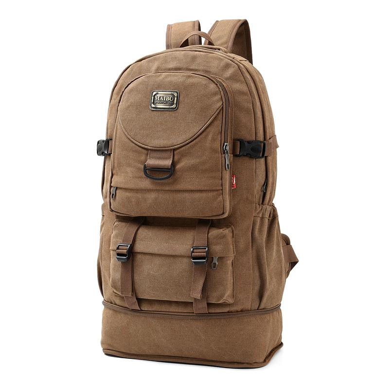 Bergbeklimmen Rugzak Travel Mannen School Rugzak Slijtvaste Rugzak Opbergtas 15.6 Inch Laptop Knapzak Mochila Hombre: Coffee