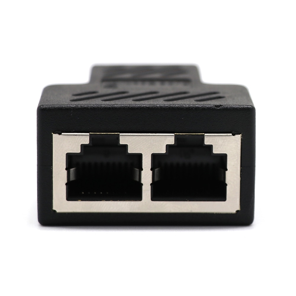1 to 2 Dual Female Ports CAT5/6/7 RJ45 Splitter LAN Network Internet Adapter 1 to 2 RJ-45 Network Adapter Stable Signal Universa