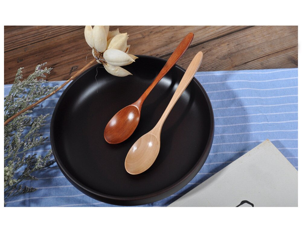 Cuchara para cocina, utensilios de café, cuchara de madera, cucharita y cubertería para cocina, bar, restaurante L0422