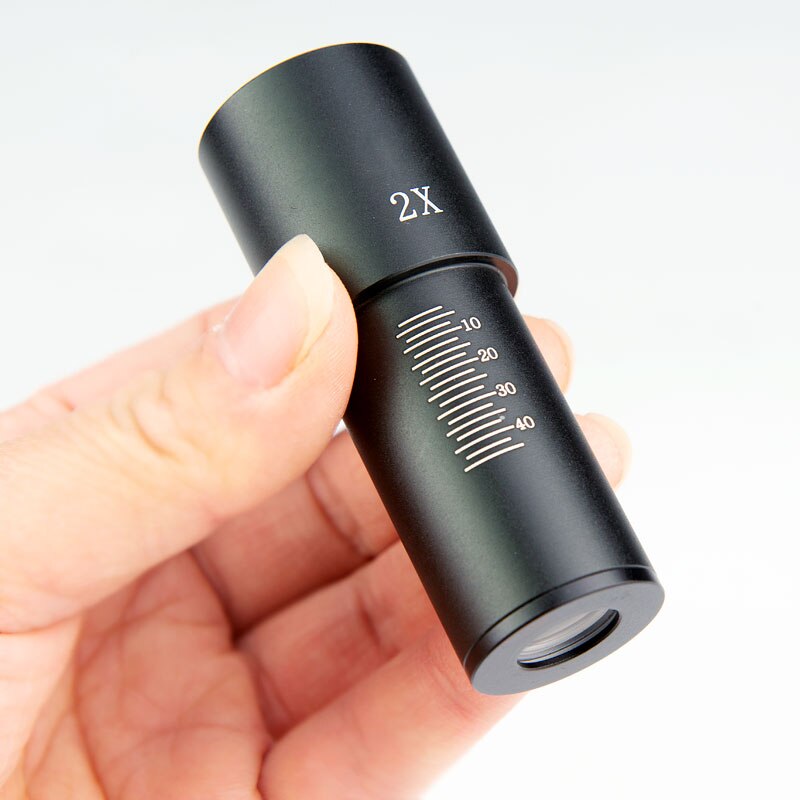 1 PC 23.2mm Interface 2X Metal Barlow Lens Microscope Eyepiece