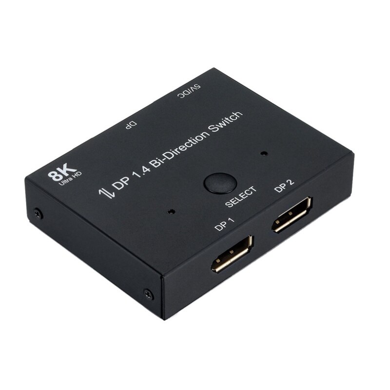 2 Poorten Displayport 8K Dp 1.4 Splitter Schakelaar Bi-Directionele DP1.4 Switcher Ultra Hd 8K 3D Hdr Hdcp Voor PS4 Xbox Hdtv