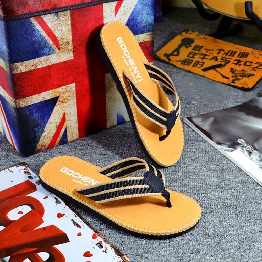Homens Verão Flip Flops Seaside Praia Sapatos Sandálias Chinelo Masculino Lazer Flip-flops