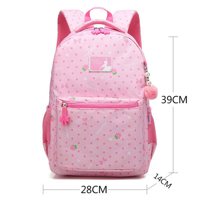 Junior High School Backpacks For Girls Primary Kids Bags two Size Large Capacity School Bags For Children Girls: pink small