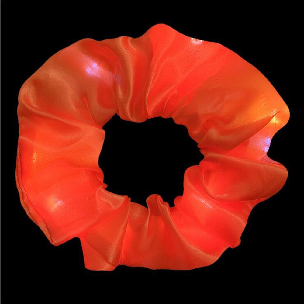 LED Light Elastic Hair Bands Headband Bar Party LED Luminous Ponytail Holder Pleated Elastic Scrunchie Hair Rubber Band: 8