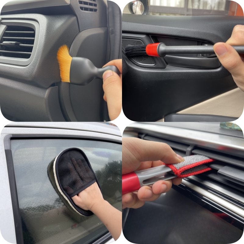 Gereedschapsset voor het reinigen van auto-interieur Reinigingsborstel Uitlaat van airconditioning Zachte borstel Autoborstel naaien stofborstel