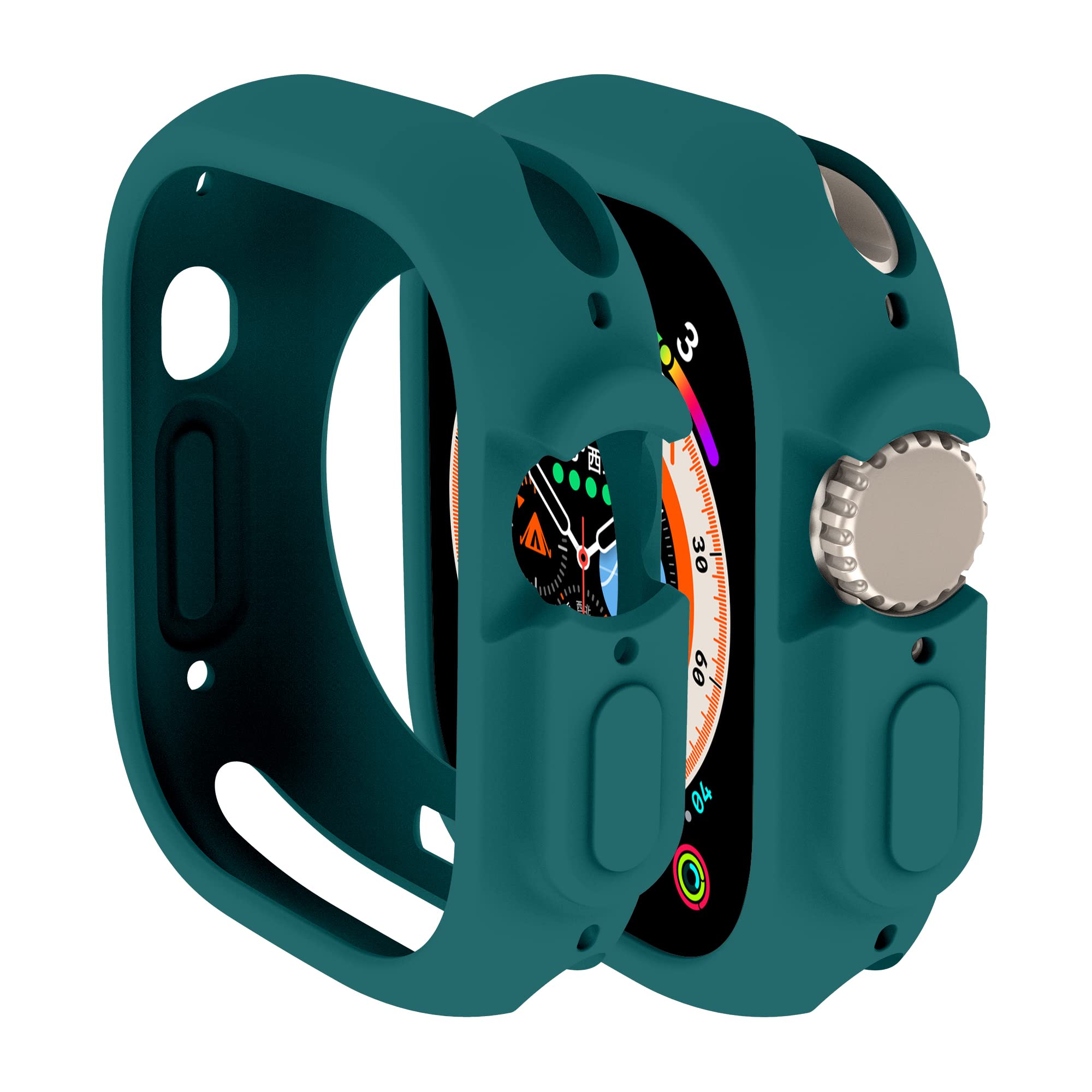 Deksel til eple se ultra 49mm smartklokke beskyttende tpu silikonbeskytter støtfanger tilbehør iwatch serie ultra 49 mm deksel: Oransje