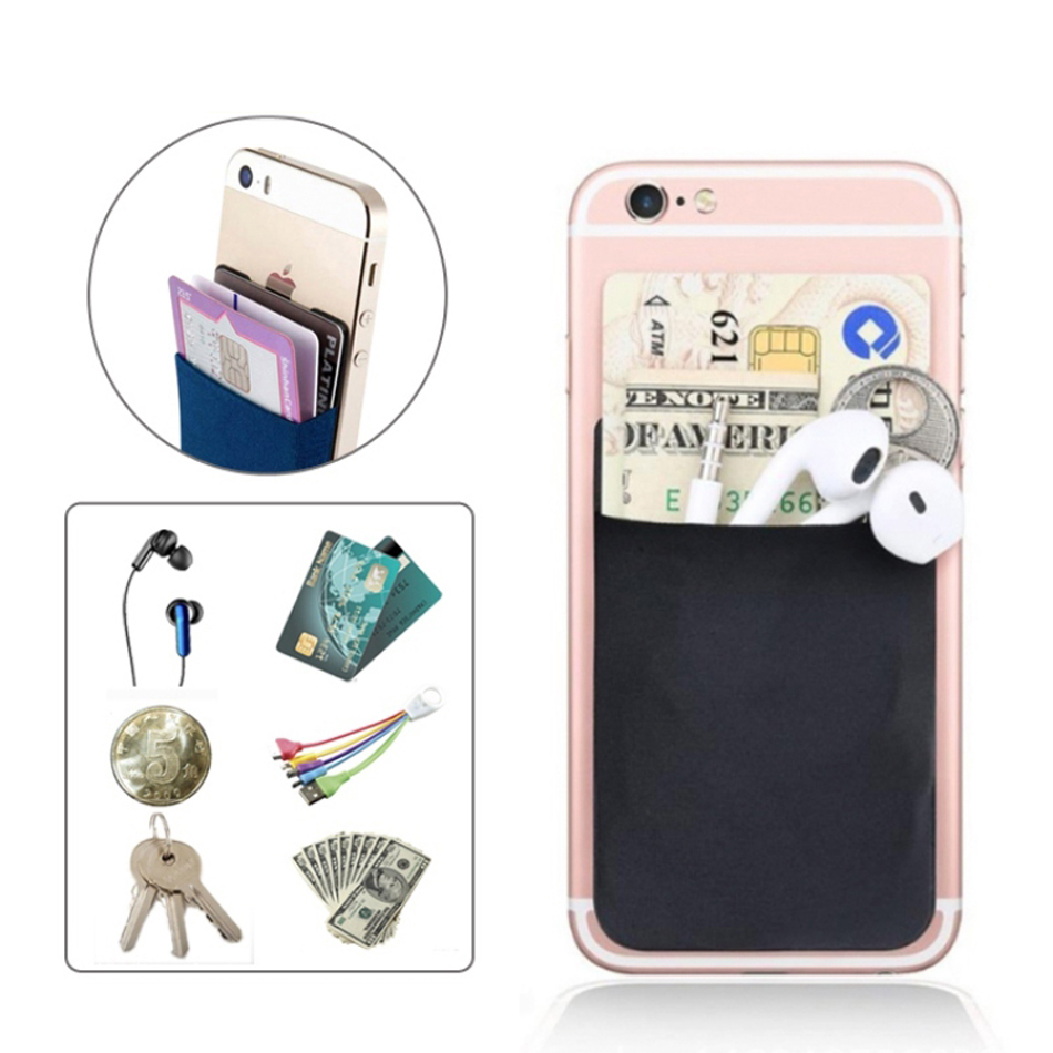 Tarjetero para teléfono móvil, pegatina de bolsillo, funda para tarjeta, adhesivo, billetera para iPhone 16, 15, 14, Samsung, Xiaomi, Huawei, teléfonos inteligentes