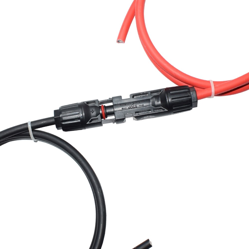 1 Pair Solar Panel Extension Cable Copper Wire Black and Red with solar Connector Solar PV Cable 4mm²/2.5mm2 10/12AWG