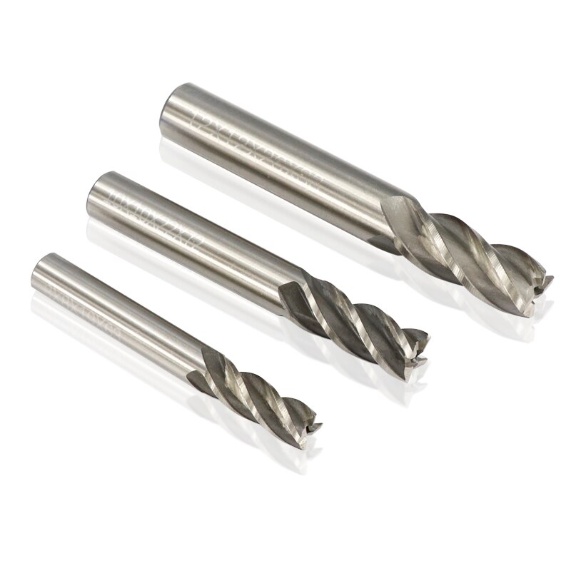 Spiral Milling Cutter HSS End Mill CNC Router Bit 4 Flute End Mill 6-12mm Shank Tungsten Carbide End Mill Straight Shank Cutter