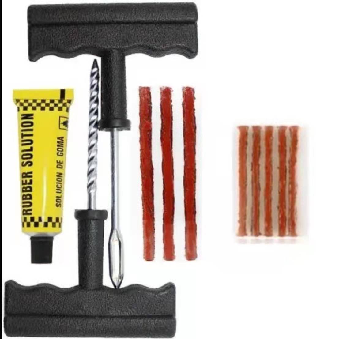 Universal Car Tire Repair Tool Kit Vacuum Tire Special Emergency Motorcycle Electric Car Universal Rubber Strip Fast Glue Liquid: Silver