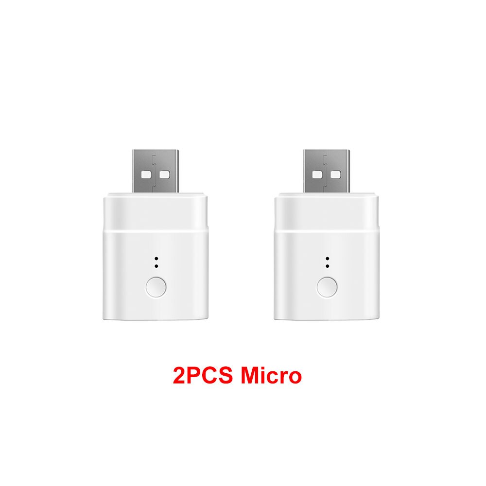 Itead Sonoff Micro 5V Draadloze Usb Smart Adapter Flexibele Draagbare Smart Wifi Schakelaar Controle Via Ewelink App Google Thuis alexa: 2PCS Micro