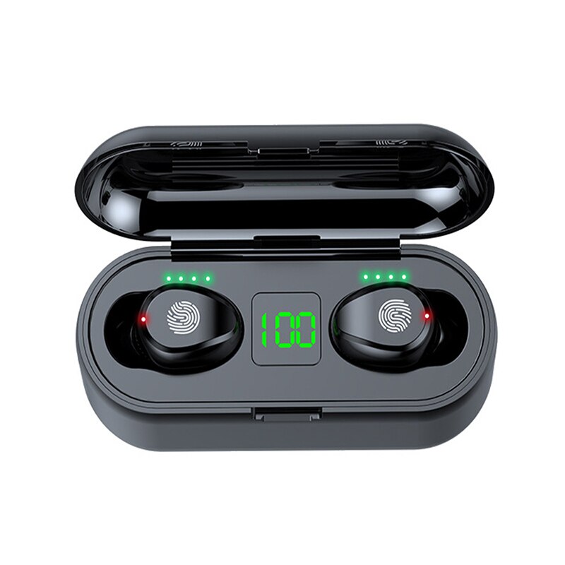 Matte bluetooth 5,0 kopfhörer F9 sport Touch Control drahtlose super mini ohrhörer für alle telefon