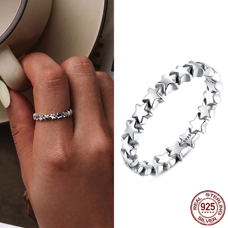 Bamoer Echtem 925 Sterling Silber Regenbogen Herz Ring für Frauen Liebe Ringe Luxus Bunte Zirkon Hochzeit Schmuck: PA7151 / 9