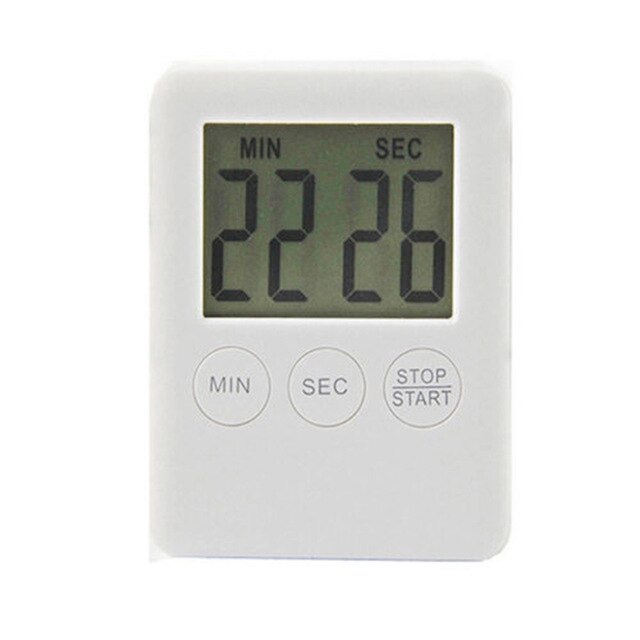 Magnetische Digitale Lcd Kookwekker Count Up Down Ei Koken Chef Koelkast Rundvlees: White