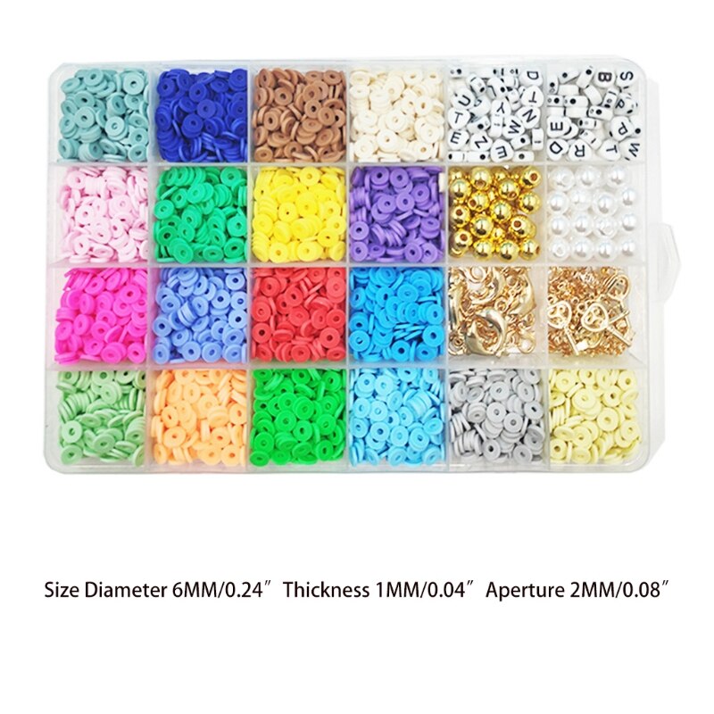 Clay Spacer Beads Bracelets Necklace Earring DIY Craft Kit with Pendant Jump Rings Pack Bracelets Multi Types Beads
