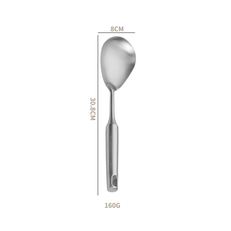 304 Stainless Steel 7Pcs Cooking Cookware Kitchenware Set 304 Spatula Spoon Colander Frying Powder Rake Cookware Cooking Tools: Dark Grey