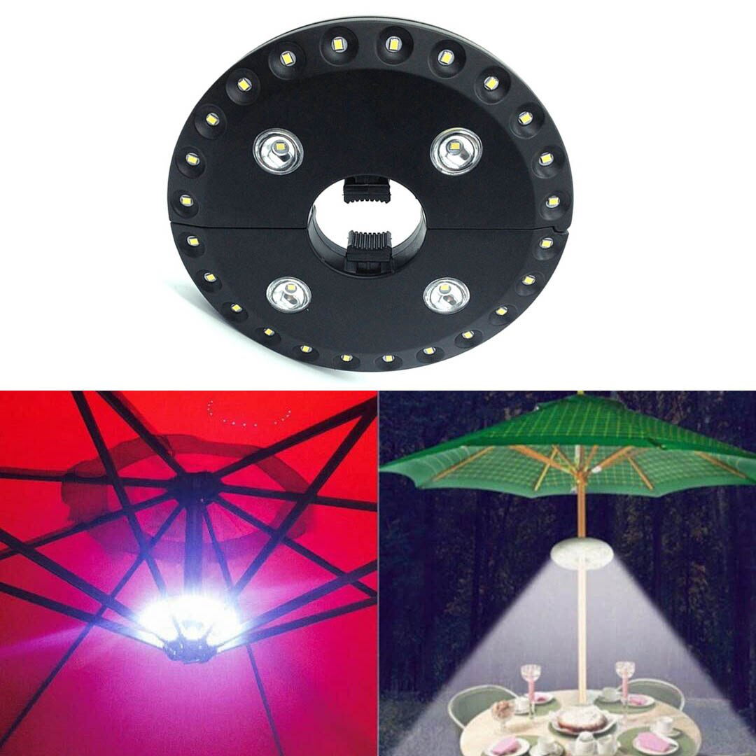 Patio Umbrella Light 3 Brightness Modes Cordless 28 LED Lights for Patio Umbrella Camping Tents GHS99
