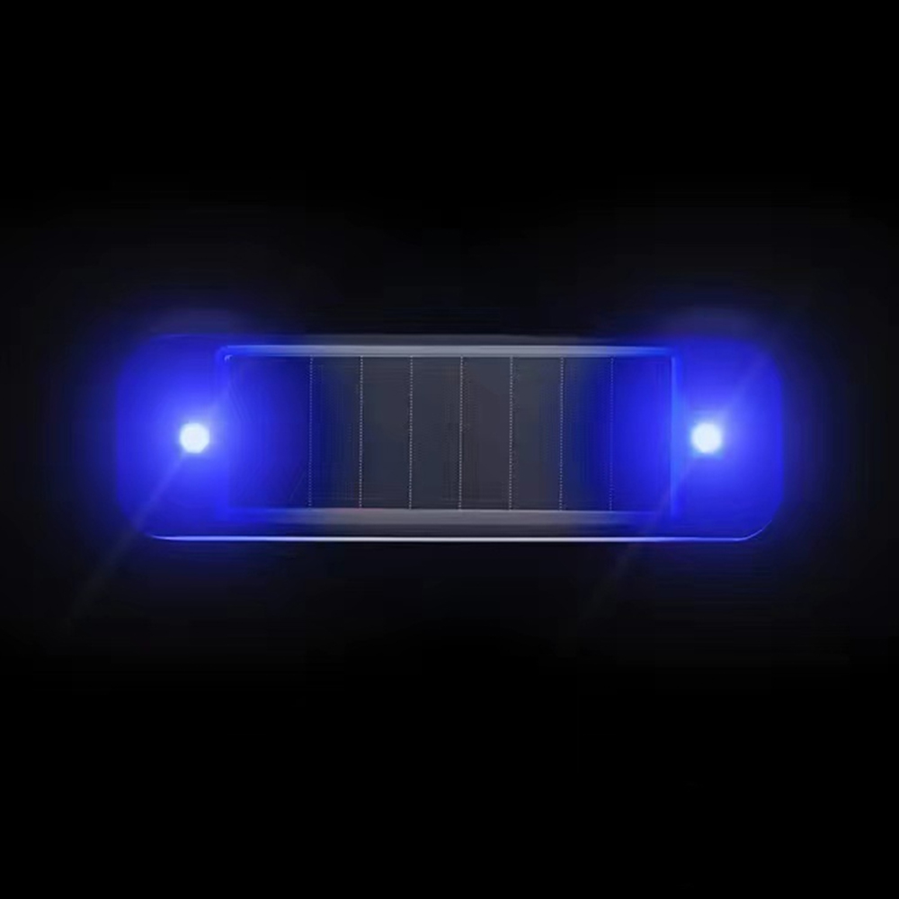 Solarstrom-Warnleuchte für Auto und Motorräder, LED-Taschenlampe, Anzeige in der Nacht, Vorsicht, Stroboskop-Warnleuchte, Lauflampe ﻿: Blau / 16-20W