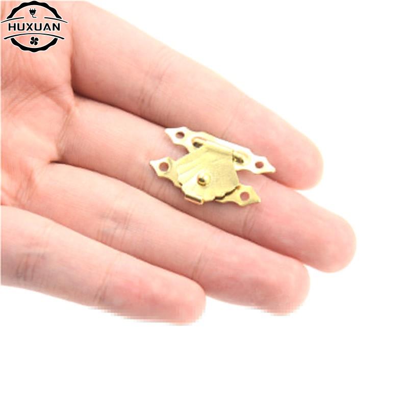 10 Pc Sieraden Geschenkdoos Decoratieve Hasp Klink Mini Antieke Ijzeren Plaat Houten Case Hasp Voor Thuis Finuture Gesp Sluiting lock