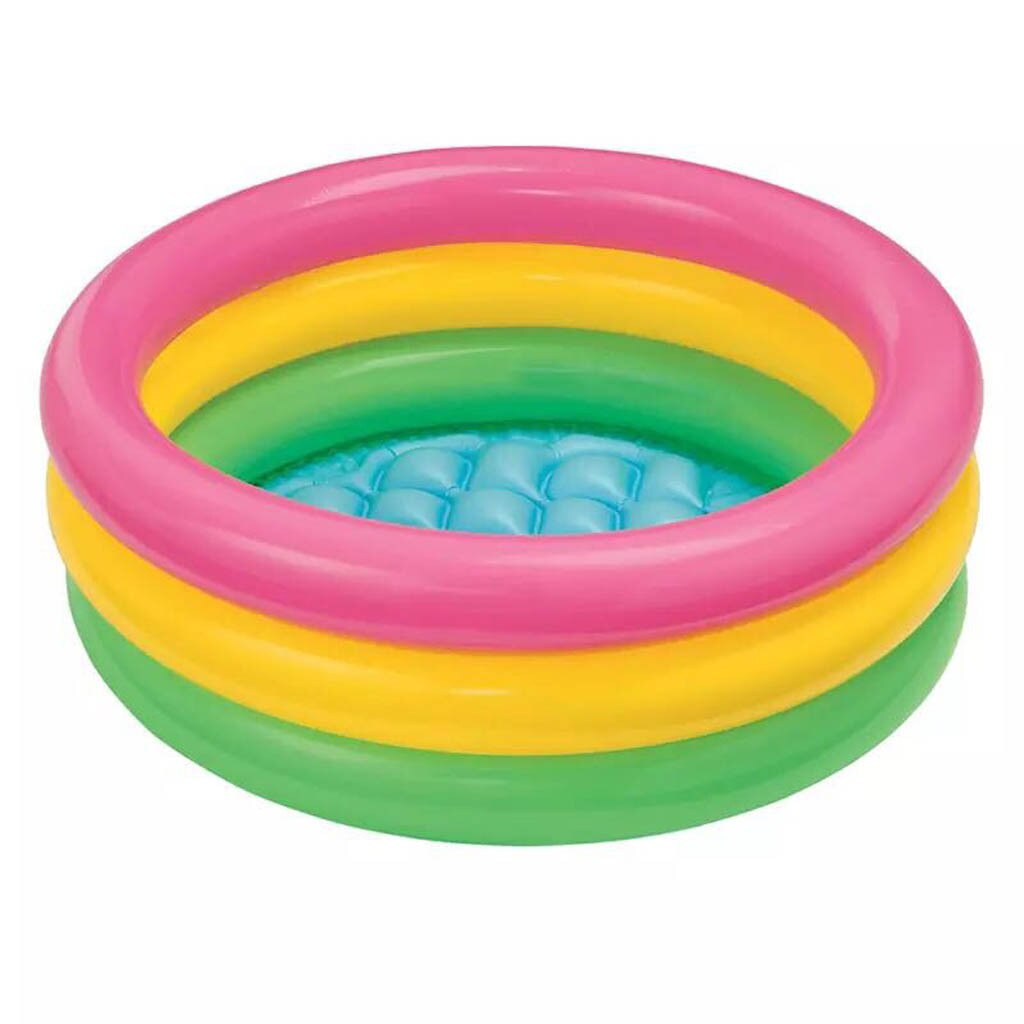Swimming Pool Toddler Baby Children Kids Rainbow Round Inflatable Swimming Pool: Default Title