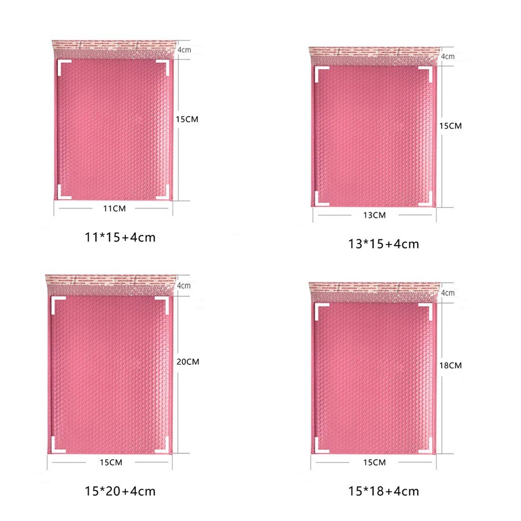 Bubble Mailers Padded Envelopes Lined Poly Mailer Self Seal Pink Envelope Waterproof and moisture-proof Mailing Bag
