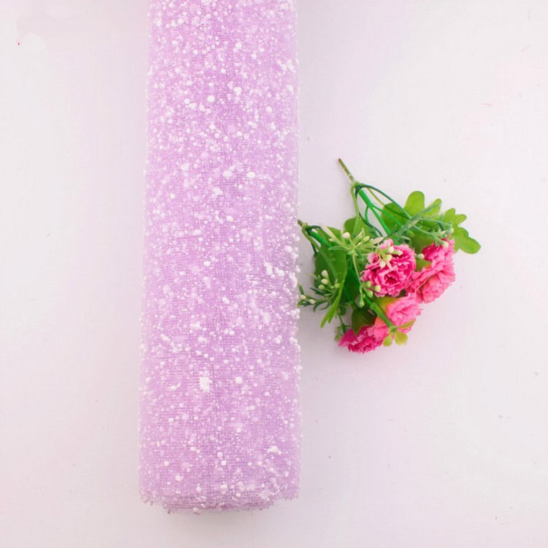 50*50cm sneprikker blomsterindpakning skum mesh blomsterpakning mesh materiale  ,1 y 48562: Lys lilla