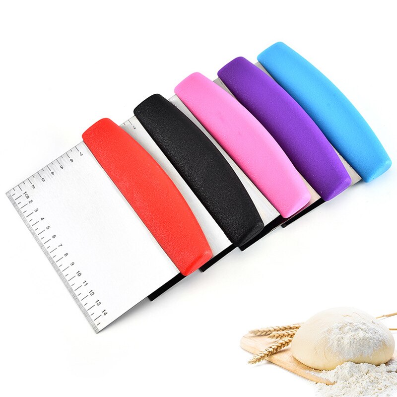 1Pcs Stainless Steel Metal Griddle Scraper Chopper - Great As Dough Cutter For Bread And Pizza Dough Baking Supplies