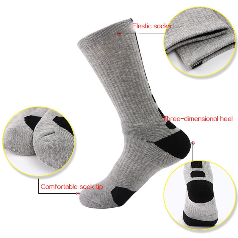 UGUPGRAD UG Men Outdoor Basketball Socks Men Cycling Socks Thicker Non-slip Compression Socks Football Socks calcetines ciclismo